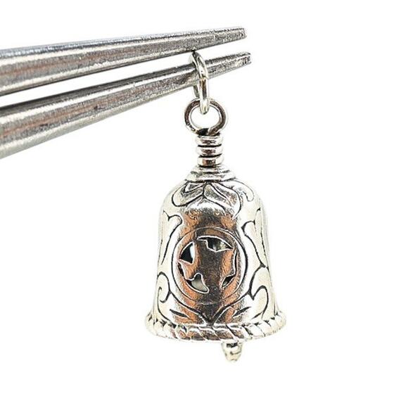 Sterling Bell Charm by Jewelry John The Bell Collection Texas Map Lone Star JJ - Picture 1 of 6